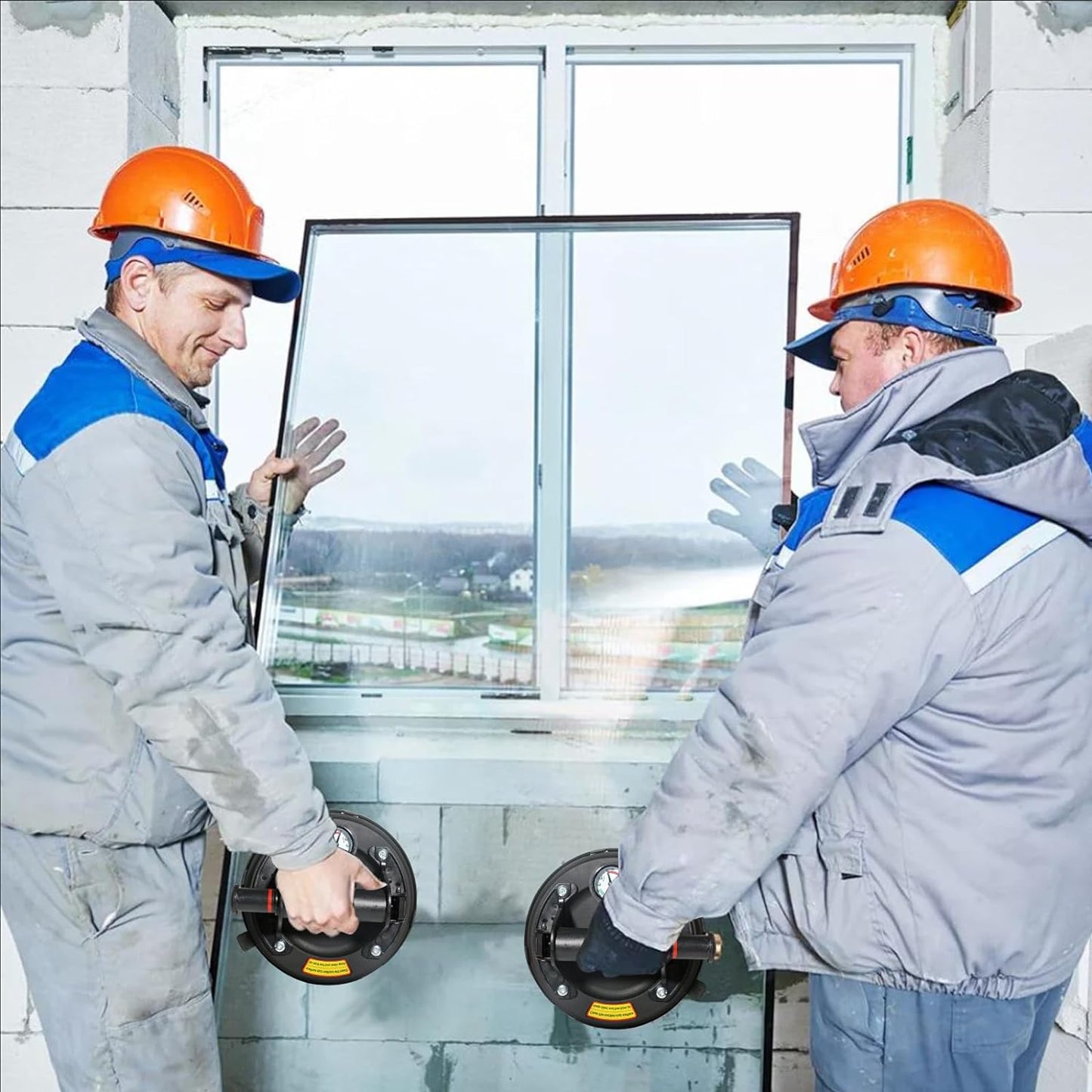 Glass Suction Cup 200kg with Pressure Gauge