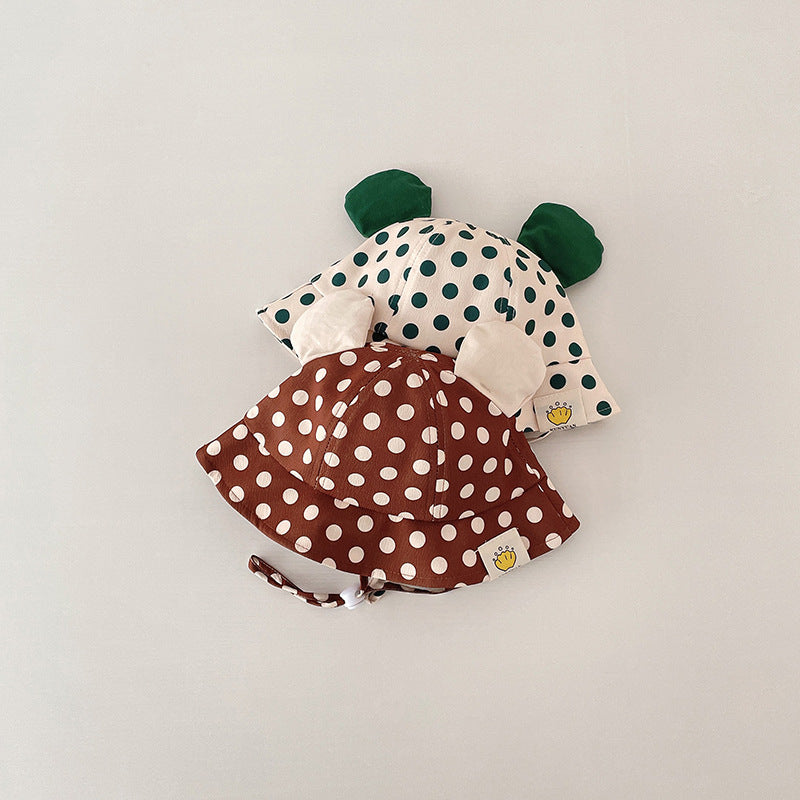 Cartoon Dot Print Baby Bucket Hat