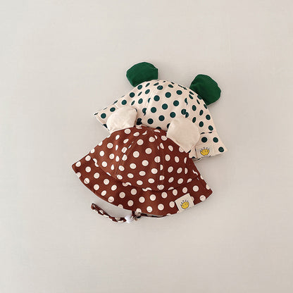 Cartoon Dot Print Baby Bucket Hat