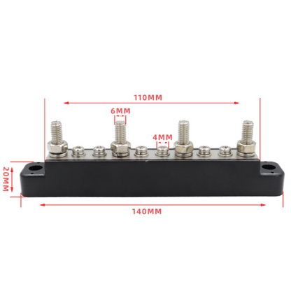 10 Way Bus Bar Auto Marine Power Distribution Earthing Block - salelink.co.nz