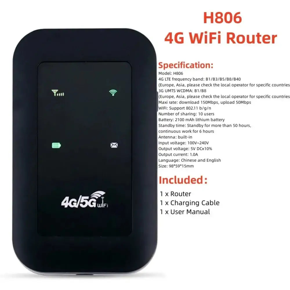 4G LTE Portable WiFi Router & Mobile Hotspot (8 different variants available)