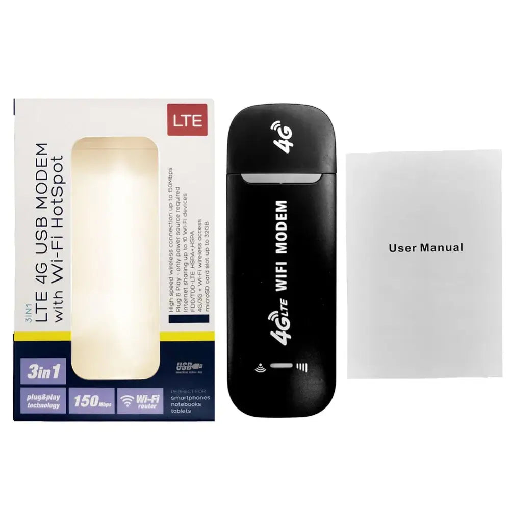 4G LTE USB WiFi Dongle & Mobile Hotspot (available in White & Black)