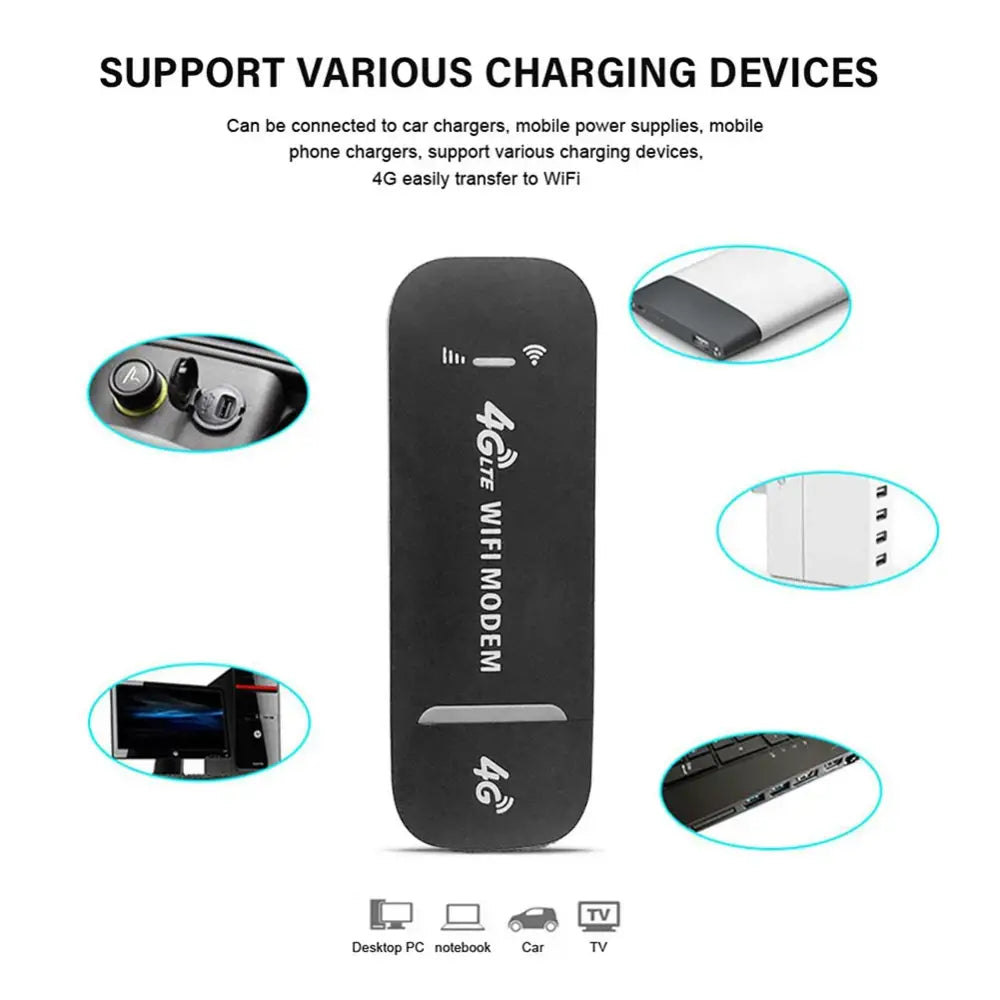 4G LTE USB WiFi Dongle & Mobile Hotspot (available in White & Black)