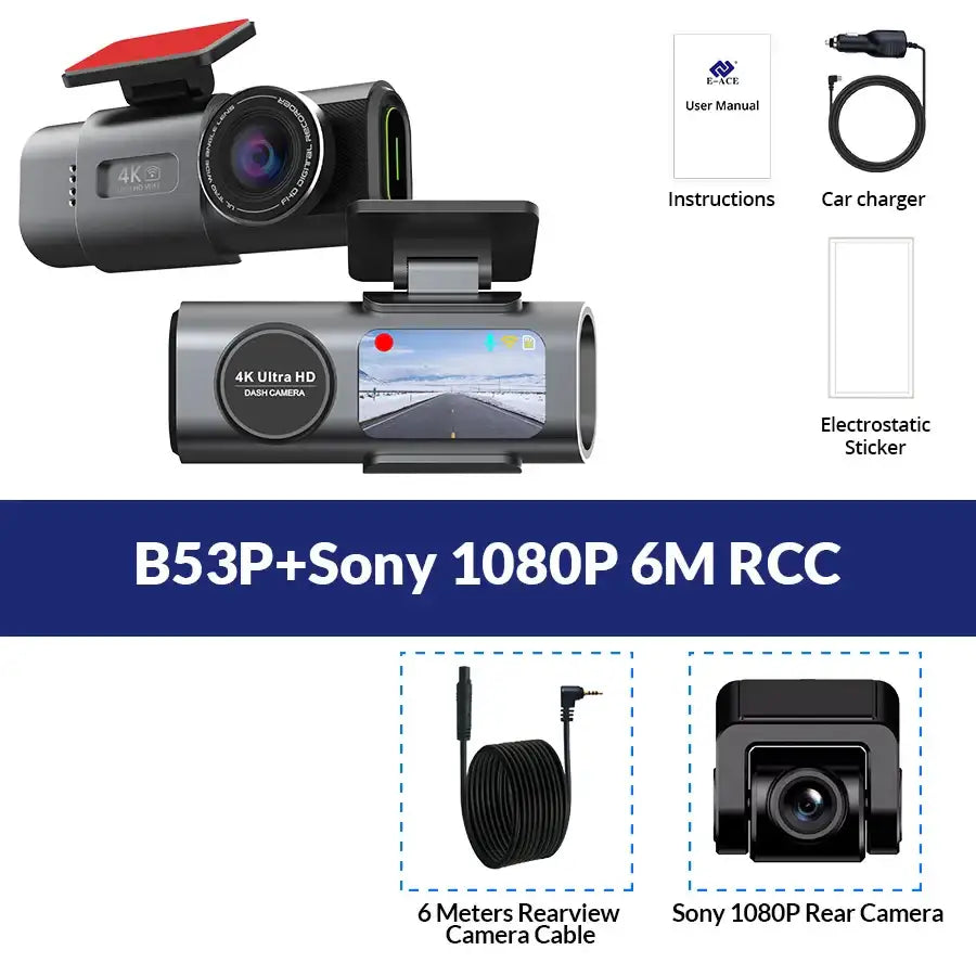 4K UHD Dash Cam with WiFi & GPS (different sizes and models available)
