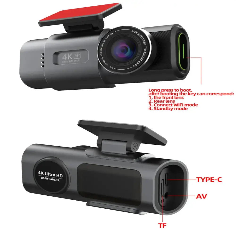 4K UHD Dash Cam with WiFi & GPS (different sizes and models available)