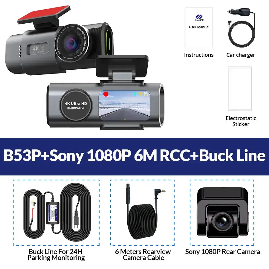 4K UHD Dash Cam with WiFi & GPS (different sizes and models available)