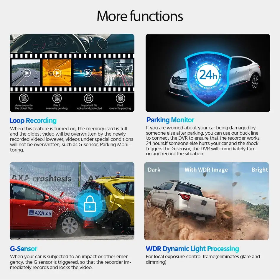4K UHD Dash Cam with WiFi & GPS (different sizes and models available)