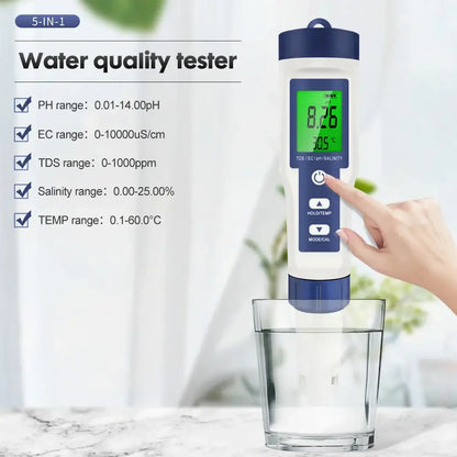 5-in-1 Digital PH TDS EC Meter Pen