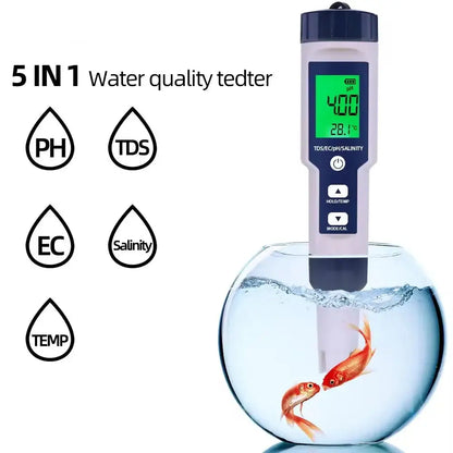 5-in-1 Digital PH TDS EC Meter Pen