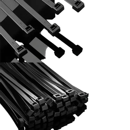500/1000PCS Self-Locking Black Nylon Cable Ties
