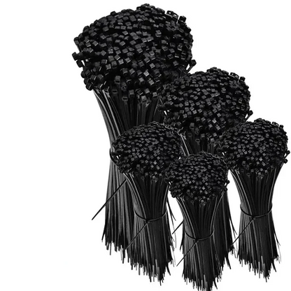 500/1000PCS Self-Locking Black Nylon Cable Ties