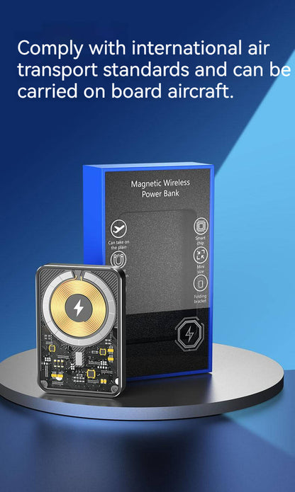 5000mah Magnetic Magsafe Wireless Power Bank-Black