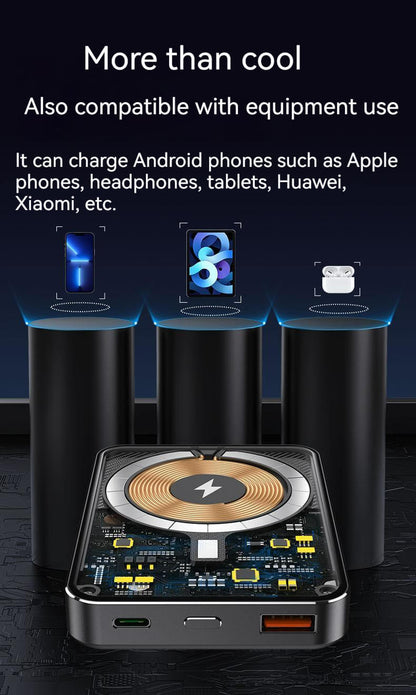 5000mah Magnetic Magsafe Wireless Power Bank-Black