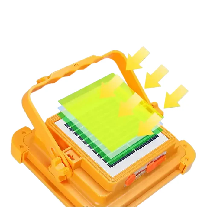 500W Solar Rechargeable Flood Light IP66 Waterproof Portable Camping & Emergency Lantern Power Bank