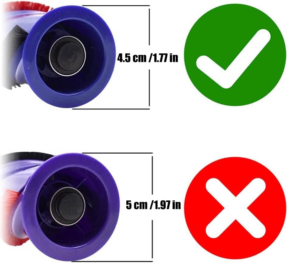 Brush Roller Brushbar Replacement For Dyson V6 V7 (4 Prong, No Screw) - salelink.co.nz