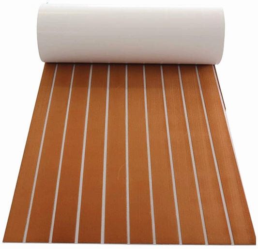240x90cm Marine Boat Flooring EVA Foam Yacht Teak Decking Sheet Carpet Floor - salelink.co.nz