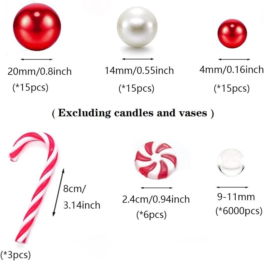 Christmas Decorations Vase Filler Beads