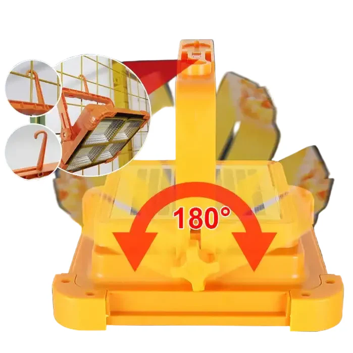 Solar Rechargeable Flood Light 10000mAh IP66 Waterproof Portable Camping & Emergency Light