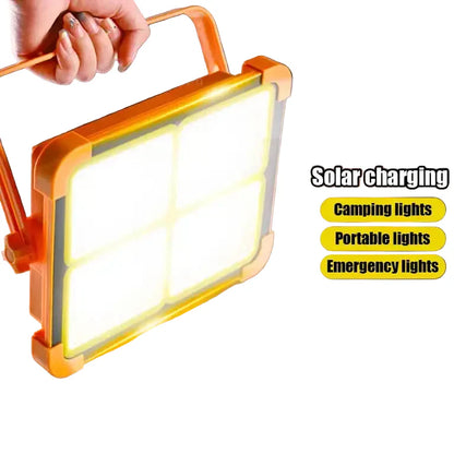 Solar Rechargeable Flood Light 10000mAh IP66 Waterproof Portable Camping & Emergency Light