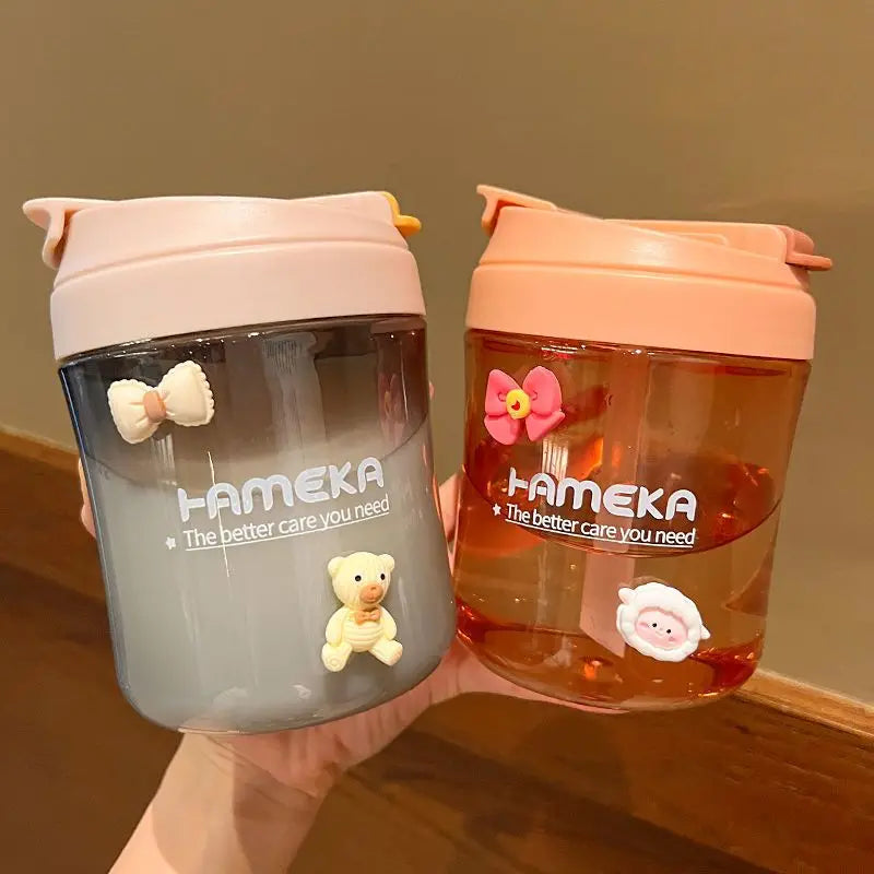 Portable 500ml Plastic Hot/Cold Drink Cup