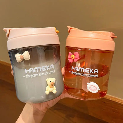 Portable 500ml Plastic Hot/Cold Drink Cup