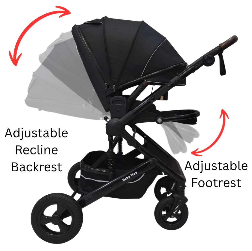 Versa 2in1 Open Bassinet Stroller with Sunshade and Cup Holder