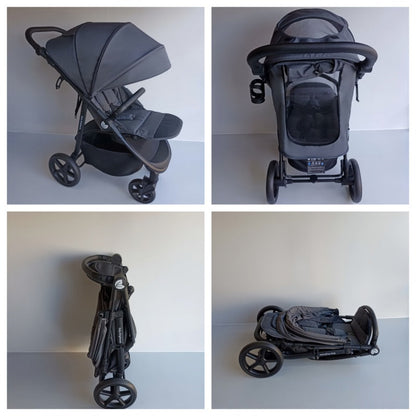 Pre-order Newborn Pram – Poplar Stroller with Carrycot, Reclining Car Seat and Rotating ISOFIX Base(Black) - image 7