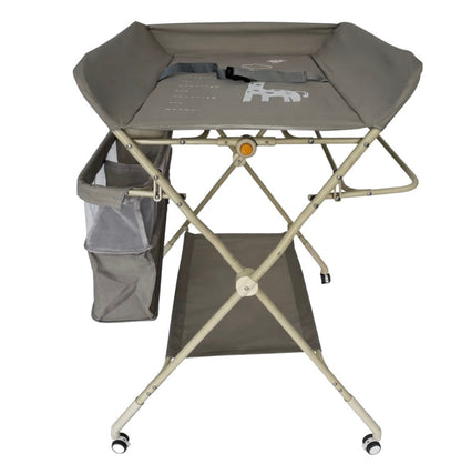 Foldable Baby Changing Table with Storage, Water Basin & Clothes Line
