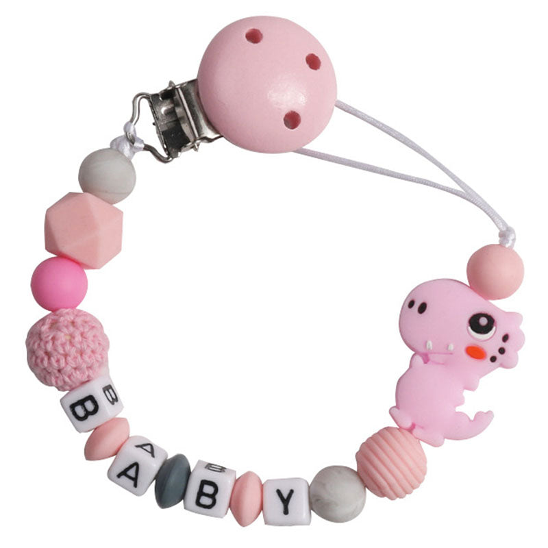 Handmade Silicone Baby Beech Pacifier Clip and Chain