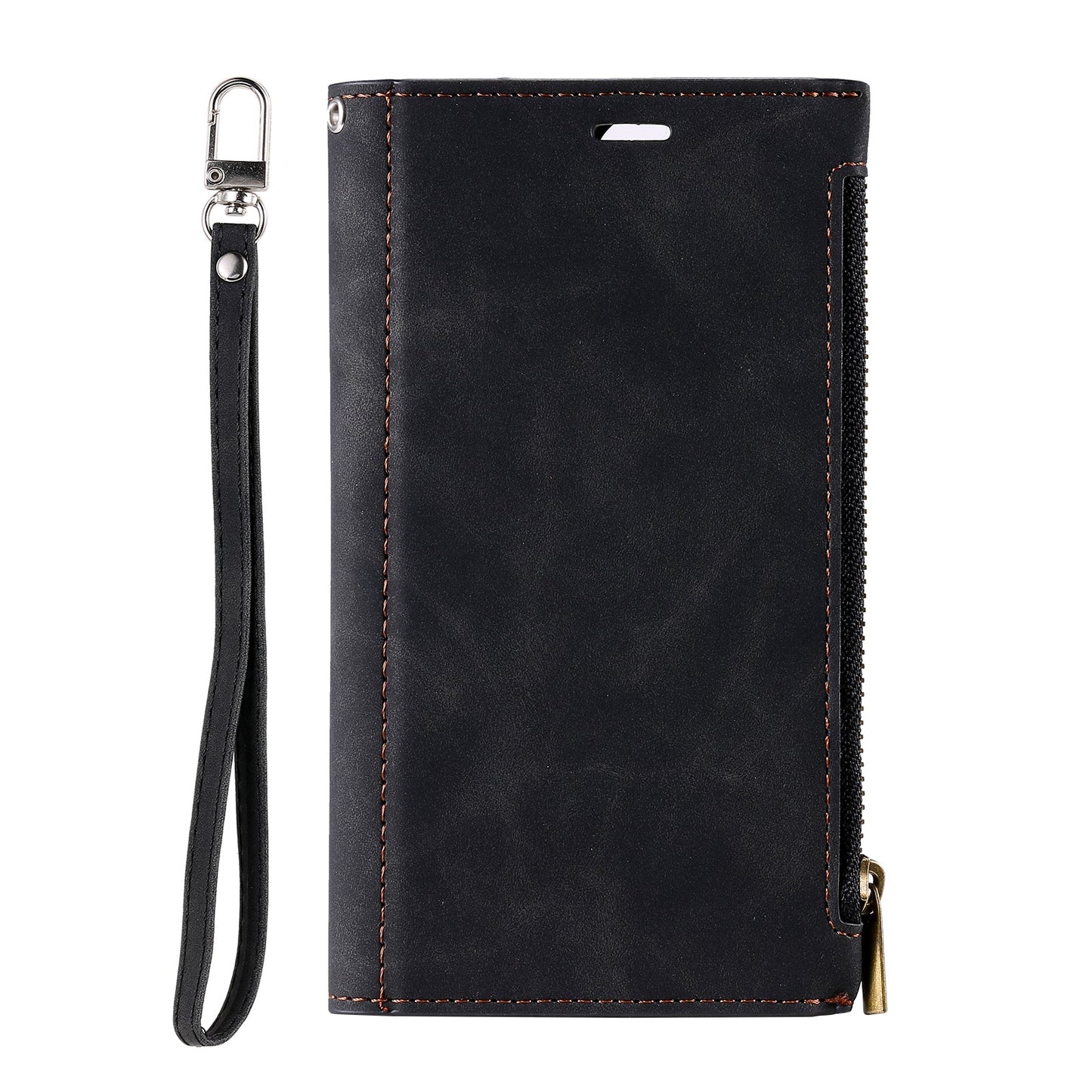 Samsung S21 Case Wallet Zipper - Black