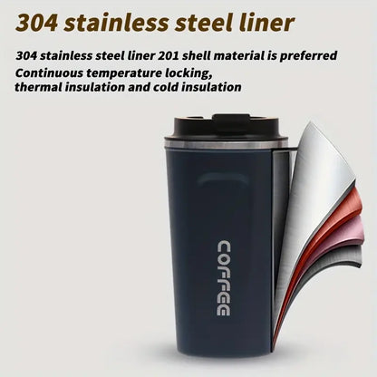 Stainless Steel Vacuum Coffee Cup - Outdoor & Business Use