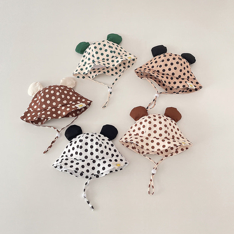 Cartoon Dot Print Baby Bucket Hat