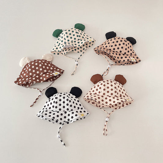 Cartoon Dot Print Baby Bucket Hat