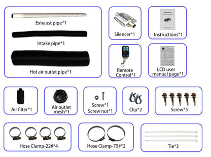 Diesel Air Heater 12V 8KW Bluetooth App