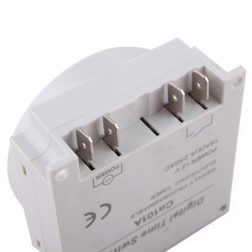 12V 16A LCD Day Programmable Timer Time Relay Switch 24 Hour 7 Mini Dc