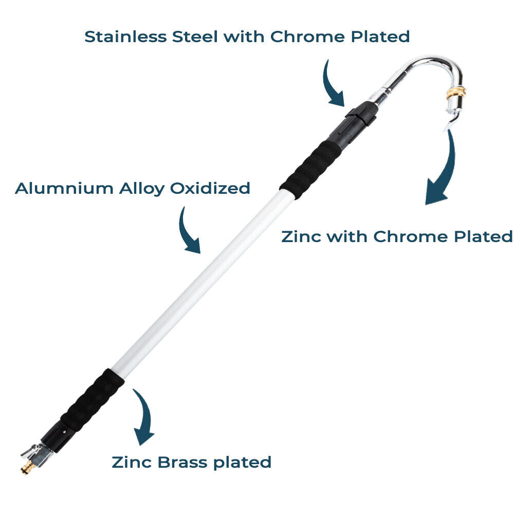 1.75m Gutter Cleaner Telescopic Cleaning Tool Water Wand Brass Fit