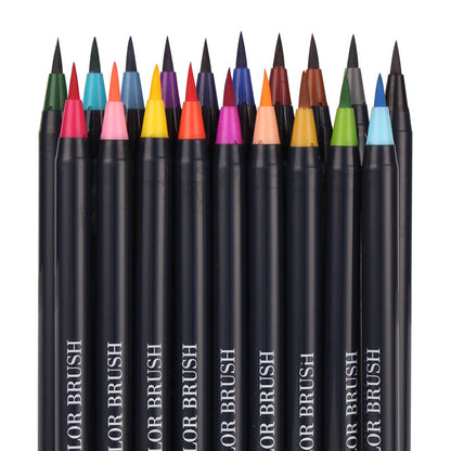 20-Color Watercolor Brush Comic Marker Pen Set