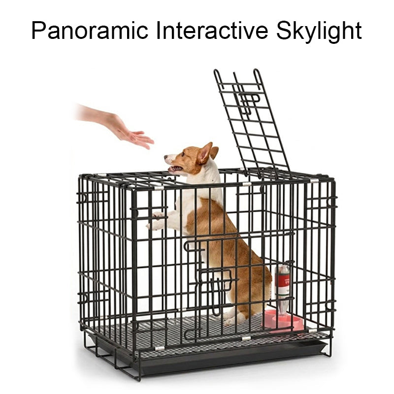 Foldable Pet Cage with Tray - Easy Clean & Portable Design