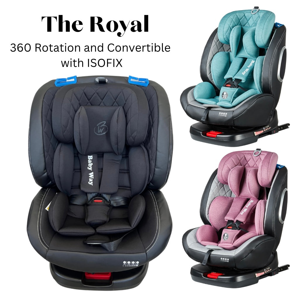 The Royal - Luxury 360 Rotating and Convertible Car Seat with ISOFIX and Top Tether