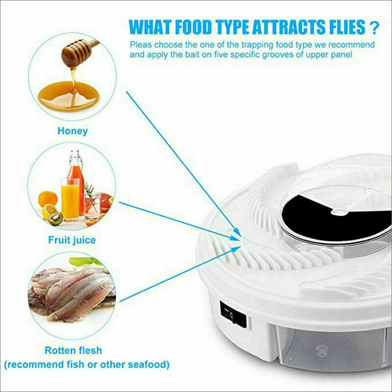 Fly Trap Electric Device with Trapping Food USB Cable Insect Killer