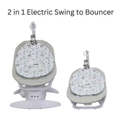 2-in-1 Electric Orbit 3D Advanced Baby Swing & Rocker with 360 Rotation and Toy