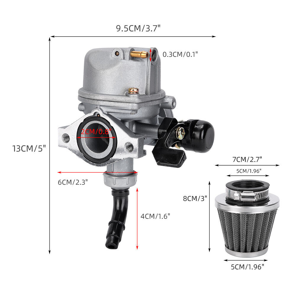 Carburetor PZ19 with Fuel Filter and 35mm Air Filter