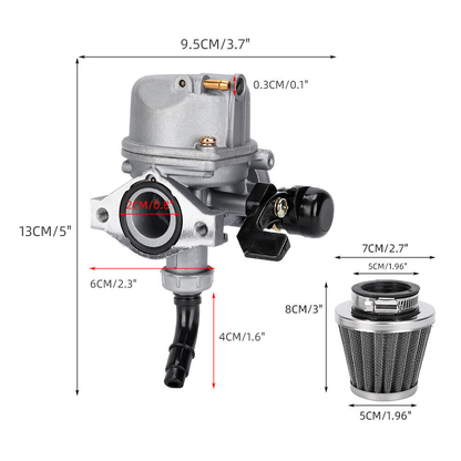 Carburetor PZ19 with Fuel Filter and 35mm Air Filter