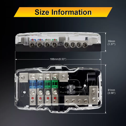 Car Audio Stereo Fuse Holder Power Distribution Block for Car RV Camper