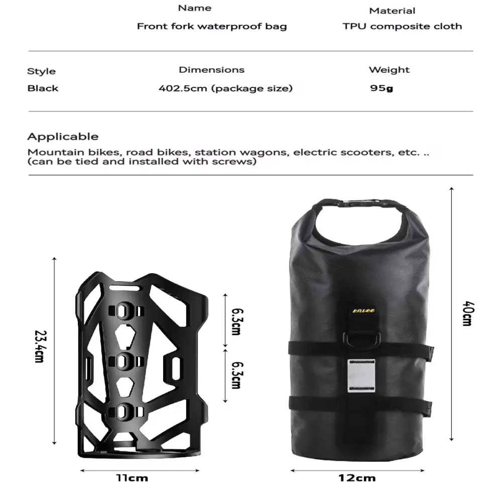 5L Waterproof Bike Front Fork Bag