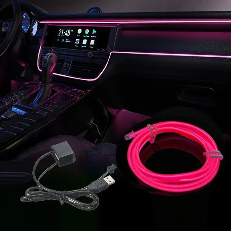 5M USB LED Neon Car Interior Light (7 colours available)
