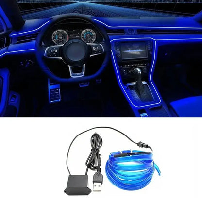 5M USB LED Neon Car Interior Light (7 colours available)