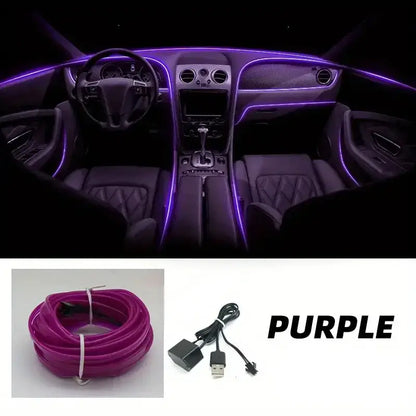5M USB LED Neon Car Interior Light (7 colours available)
