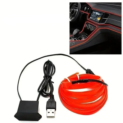5M USB LED Neon Car Interior Light (7 colours available)