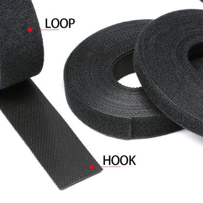 5m/Roll Reusable Hook & Loop Cable Ties 10/15/20/25mm Double-Sided Fastening Straps